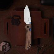 KIV3011BCA1 Couteau Kizer Nice Guy | Lame Acier AEB-L Satin | Manche Micarta Brown Norplex | Livraison Gratuite