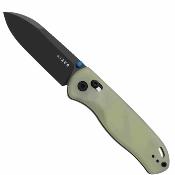 KIV3619A21 Couteau Kizer Drop Bear | Lame Acier Nitro-V Black PVD Drop Point | Manche Plaquettes GID G10 Green | Clutch Lock | Livraison Gratuite