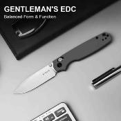 KIV3789A2 Kizer Pokiman CD – Couteau Lame Acier AEB-L Satin Drop Point Manche Aluminium Gray Clutch Lock Thumb Stud Clip – Livraison Gratuite