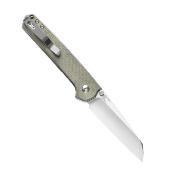 KIV4516SC2 Couteau Kizer Domin Vanguard Green Micarta Lame Acier 154CM IKBS - Livraison Gratuite