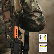 KIZXFB01A6 Couteau Kizer Norcross Orange Lame Spear Point Acier Nitro-V Manche G10 Housse Kydex - Livraison Gratuite