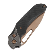KT1099V3 Couteau Kansept Quasar Drop Point Acier 154CM Manche G10 Black Sécurité Cross Bar Lock - Livraison Gratuite