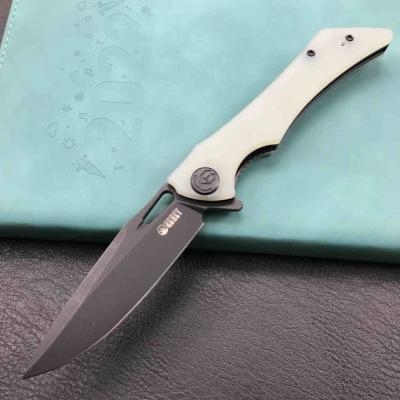 KUB245G – Couteau Kubey Raven Lame Acier AUS-10 Manche G10 Jade Linerlock IKBS - Livraison Gratuite