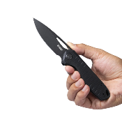 KUB324E Kubey Doris Black G10 Handle Darkwashed D2 Blade IKBS Linerlock Clip - Livraison Gratuite