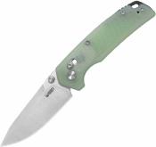 KUB465B Couteau Kubey Freki | Lame Acier 14C28N Satin Drop Point | Manche G10 Jade | Crossbar Lock | Livraison Gratuite