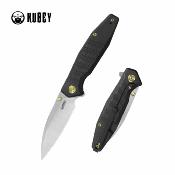 KUB474D Kubey Whammy Lame Acier 14C28N Satin Manche Titane Blackwash Framelock - Livraison Gratuite