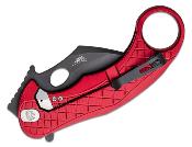 LSTLE1ARB Karambit LionSteel L.E.One Red Lame Acier CPM-MagnaCut Chemical Black Italy - Livraison Gratuite