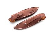 LSTWL1UL Couteau LionSteel Willy Bois d'Olivier Lame Acier M390 Etui Cuir Made Italy - Livraison Gratuite