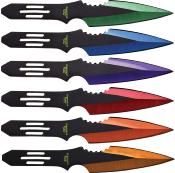 M4509 Set de 6 Couteaux de Lancer Perfect Point Throwing Knife Set Lames Acier Inox Etui Nylon - Livraison Gratuite