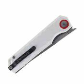 MAXMM482B Couteau Maxace Baby Racoon V | Lame Acier 10Cr15CoMoV Satin | Manche G10 Blanc | Livraison Gratuite