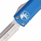 MCT23312BL Microtech UTX-85 D/E OTF – Couteau Automatique Double Action Lame Tanto Serr Acier M390 Manche Alu Bleu USA – Livraison Gratuite