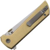 NMB2404BZG — Couteau North Mountain Blade Chop 2 Button Lock Lame Acier SLD-Magic San Mai Tanto Manche Aluminium Bronze Motif Frag Livraison Gratuite