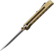 NMB2404BZH — Couteau North Mountain Blade Chop 2 Button Lock Lame Acier SLD-Magic San Mai Tanto Manche Aluminium Bronze Trous Usinés Livraison Gratuite