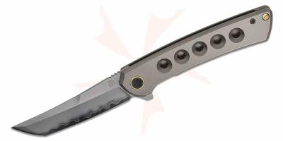 NMB2507H North Mountain Blade Zero - Couteau Pliant Frame Lock Lame Acier SLD Hamon Tanto Manche Titane Perforé - Livraison Gratuite