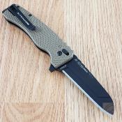 OEXD130AC Couteau OUTDOOR EDGE Razor XD1 Button Lock Lame Acier 420J2 Manche GFN Marron - Livraison Gratuite
