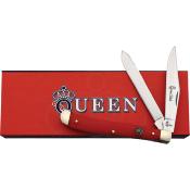 QN30R Couteau Queen Cutlery Slimline Trapper Red 2 Lame Acier Inox - Livraison Gratuite