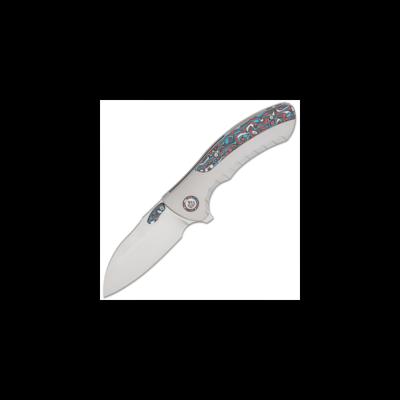QS152B2 Couteau Pliant QSP Capybara Lame Acier M390 Manche Titane et Carbone Frame Lock - Livraison Gratuite