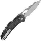 QS164A1 Couteau QSP Emu Black Glyde Lock Lame Acier Sandvik 14C28N Style Wharncliffe SW - Livraison Gratuite
