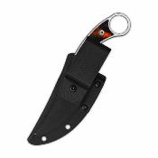 QS166C1 Couteau QSP Viper Clip Point Lame Acier 10Cr15MoV SW Manche Tortoise Resin Housse Kydex - Livraison Gratuite
