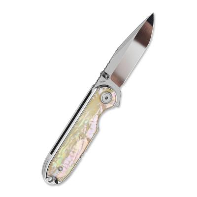 QS168A Couteau pliant QSP Nebula Mother of Pearl | Lame Acier 14C28N | Liner Lock | – Livraison Gratuite