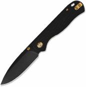 QS170A2 Couteau QSP Ferret | Lame Clip Point Acier Nitro-V Blk | Manche Black G10 Liner Lock - Livraison Gratuite