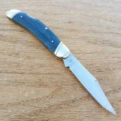 RR2183 Canif Rough Ryder Sowbelly Lockback Denim Lame Carbone T10 Manche Micarta - Livraison Gratuite