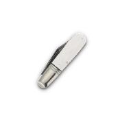 RR2669 Couteau Rough Rider Tuxedo Series Barlow Lame Clip/Pen Acier 440 Manche Micarta Blanc Slip Joint - Livraison Gratuite