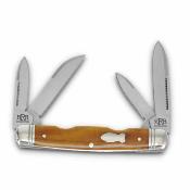  RRR051 Couteau Rough Ryder Reserve Congress 4 Lames Acier D2 Manche Os Tabac Édition Limitée - Livraison Gratuite