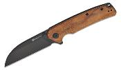 S240653 Couteau Sencut Awassi Guibourtia Wood Lame en Acier 9Cr18MoV Pivot Sur Roulements à Billes Clip - Livraison Gratuite