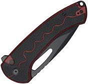 S24082A3 Couteau SENCUT Squiggy Lame en Acier 9Cr18MoV Manche en G-10 Noir/Burgundy Pivot Roulements à Billes - Livraison Gratuite