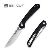 S250072 Sencut Skelfin Black | Lame Clip Point Acier 9Cr18MoV Manche G10 | Button Lock | Roulement Céramique - Livraison Gratuite