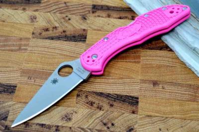 SC11FPPNS30V Couteau Spyderco Delica 4 Pink Lame S30V Made Japan - Livraison Gratuite