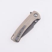 SHI7070G1 Couteau Shieldon Relicanth Tan G10 Handle D2 Blade IKBS Linerlock Clip