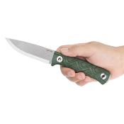 SRM702TMP Couteau SRM Bushcut 702TMP Drop-Point Acier Sandvik 14C28N Manche Micarta Vert Housse Kydex – Livraison Gratuite