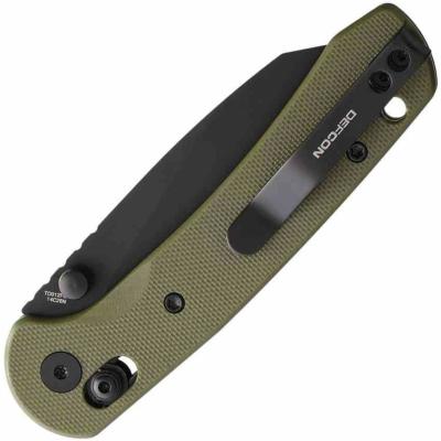 TD012FOD Couteau Defcon Ultra Lite | Lame Acier 14C28N Black | Manche G10 Olive | Axis Lock | Livraison Gratuite