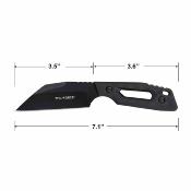 TFFIX123BK Lot de 3 Tac-Force Neck | Couteau Fixe Compact Lame Wharncliffe 3Cr13MoV | Manche G10 Noir | Étui Nylon - Livraison Gratuite