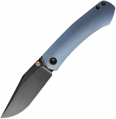 VOSA2102 Couteau Vosteed Vallhund | Lame Clip Point Acier S35VN SW | Manche Blue Titanium Frame Lock - Livraison Gratuite