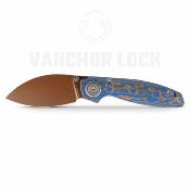VOSA2811 Vosteed Shilin Cutter – Couteau pliant Lame Acier 154CM Manche Blue Ocean Micarta - Livraison Gratuite