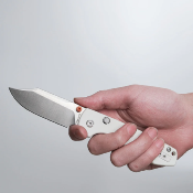 VOSA2912 Couteau Vosteed Raccoon Bowie Acier 14C28N Manche Micarta White Sécurité Top Liner Lock - Livraison Gratuite