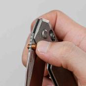 VOSA3509 Couteau Vosteed Parallel A3509 | Lame Reverse Tanto Acier S35VN  Manche Titane Arctic Crackle | Crossbar Lock - Livraison Gratuite