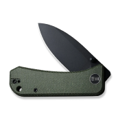WE2004J Couteau We Knife Banter Lame Spear Point Acier S35VN Manche Micarta Vert Pivot Roulements à Billes - Livraison Gratuite