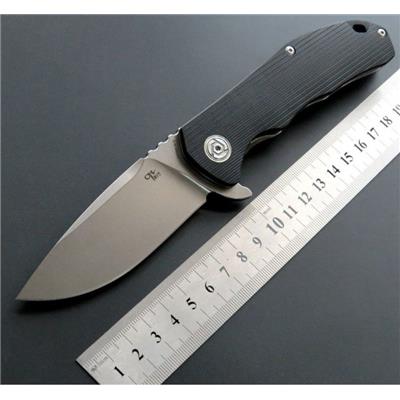 Couteau CH Knives Black Drop Point Lame Acier D2 Manche Black G-10 CH3504BK - Livraison Gratuite