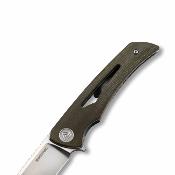 EKC551SGN Couteau EIKONIC Aperture OD Green Lame Acier D2 Drop Point Satin | Manche Micarta - Livraison Gratuite