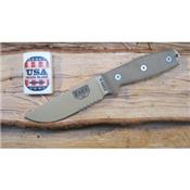 Couteau de Survie Esee Model 4 Part Serrated Carbon 1095 Manche Micarta Etui Kydex Made In USA ES4SMBDT - Free Shipping