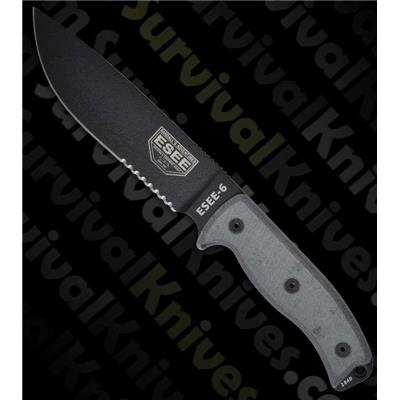 Couteau Esee Knives Model 6 COUTEAU DE COMBAT SURVIE ES6SB - COUTEAU ESEE MADE IN USA - LIVRAISON GRATUITE