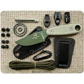 Couteau de Survie ESEE Izula II OD + Kit Carbone 1095 Manche Micarta OD Green Made In USA ESIZ2ODKIT - Free Shipping