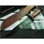 Couteau Ka-Bar US Navy Vietnam Commémorative Acier Carbone 1095 Manche & Etui Cuir Made USA KA9141 - Free Shipping