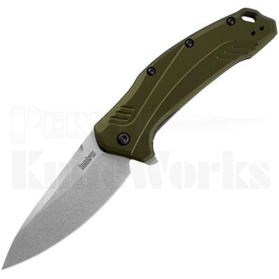 KS1776OLSW Couteau Kershaw Link Olive A/O Lame Acier CPM-20CV Manche Aluminum - Livraison Gratuite