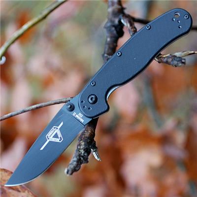 Couteau Ontario Rat II D2 Military Manche Fibre de Nylon Lame Acier D2 Linerlock Clip de poche ON8830 - Free Shipping