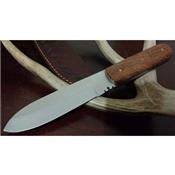 Couteau Bushcraft Classic Patch Knife Lame Acier Carbone Manche Bois Etui Cuir PA7988 - Free Shipping